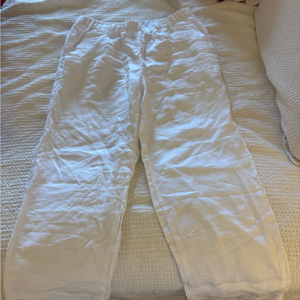 Quince White Wide Leg Pants